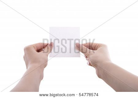 Hands With Sticker.