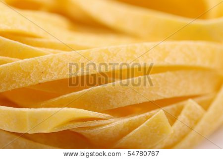 Tagliatelle paglia e fieno tipycal italian pasta.