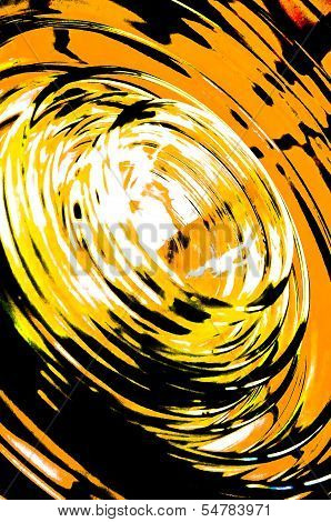 Orange glass circles