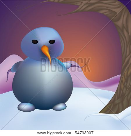 angry snowman