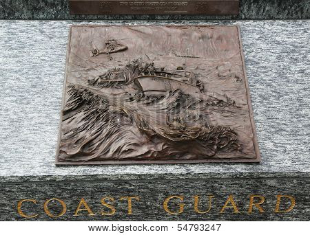 Coast Guard 3D relief art sculpture in San Francisco