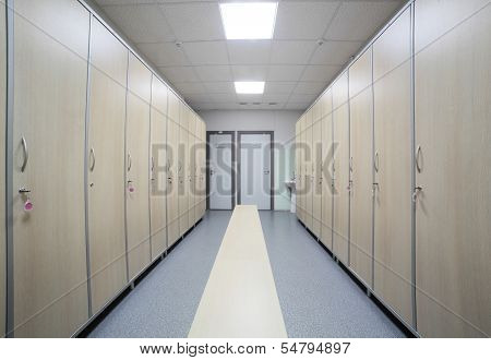 Interior Of A Locker Or Changing Room