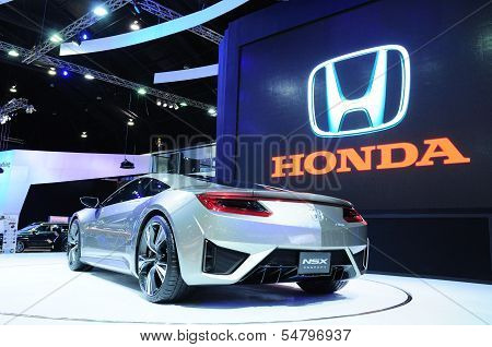 Bkk - Nov 28: Honda Nsx Concept, Hybrid Sport Concept Car, On Display At Thailand International Moto
