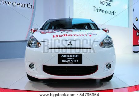 Bkk - Nov 28: Mitsubishi Mirage, Hello Kitty Edition, On Display At Thailand International Motor Exp