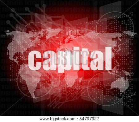 Touch Screen Interface With Capital Word