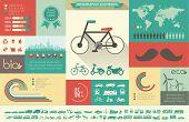 Flat Transportation Infographic Elements plus Icon Set. Vector.