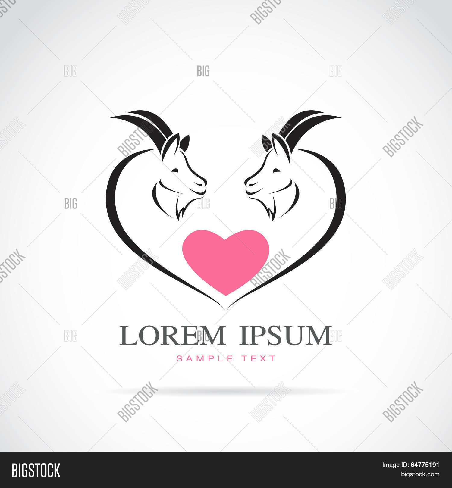 Vector Image Goats Vector & Photo (Free Trial) | Bigstock