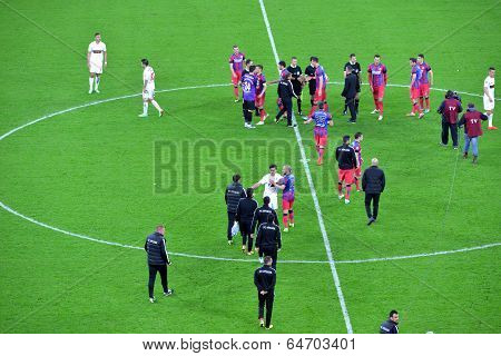 Football Players Of Steaua Bucharest Won Against Dinamo
