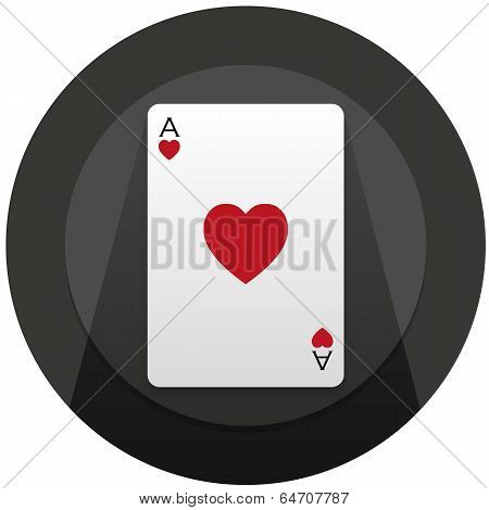 Simple Ace of hearts card illustration