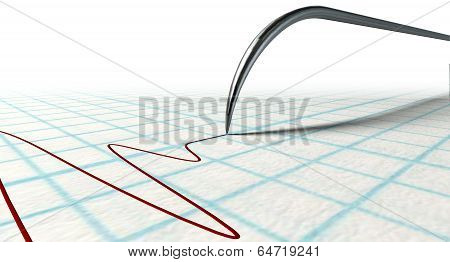 Polygraph Needle And Drawing