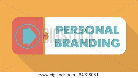 Personal Branding on Orange in Flat Design.