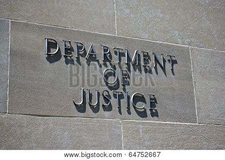 Department Of Justice Sign