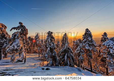 Sunset At Mountain