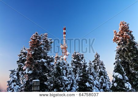 Antenna At Mountain