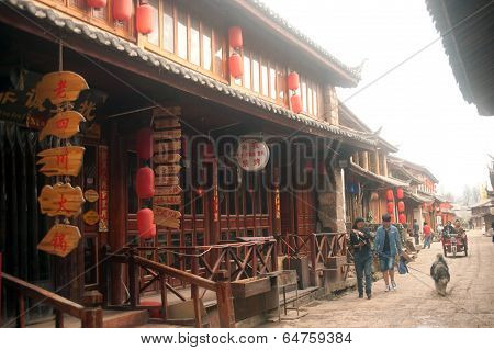 Shuhe Ancient Town In Lijiang,Yunnan,China.