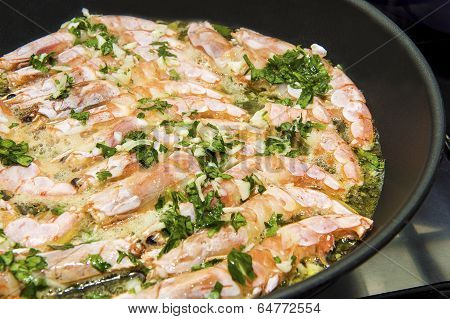 Shrimps in the frying pan