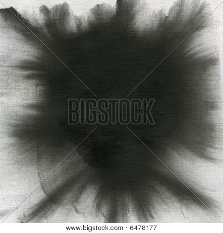 Abstract acquerello nero con Texture tela