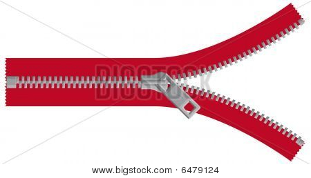 Chiusura lampo rosso