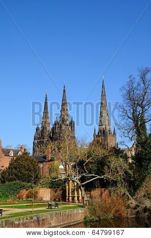 Cathedral, Lichfield, UK.