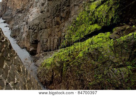 Beautiful  water and rocks near La Bufadora, Ensenada, Baja California, Mexico