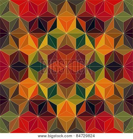 Colorful Triangle Pattern. Vector Background