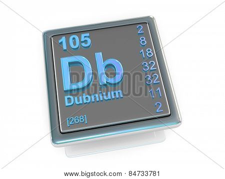Dubnium. Chemical element. 3d