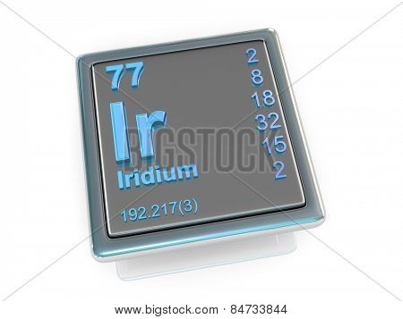Iridium. Chemical element. 3d
