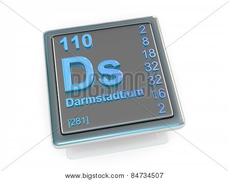 Darmstadtium. Chemical element. 3d