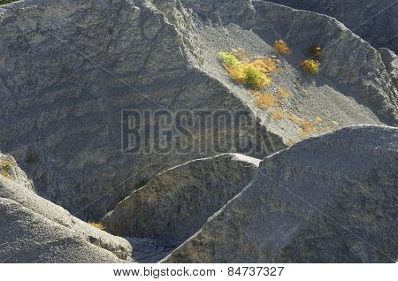 Loam landscape in Pyrenees, Aragon, Spain.