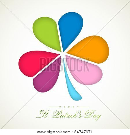 Beautiful and colorful shamrock leaves for Happy St. Patrick's Day celebration.
