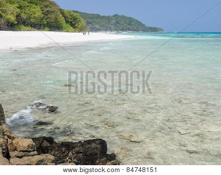Tropical Crystal Clear Water Of Tachai Island, Thailand