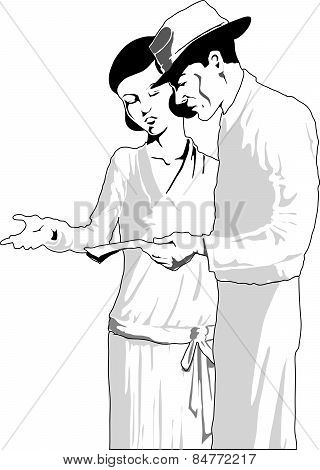 Retro style couple