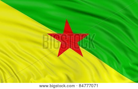 3D French Guiana flag