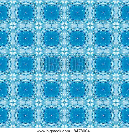 Kaleidoscope Blue seamless pattern for Your Desing