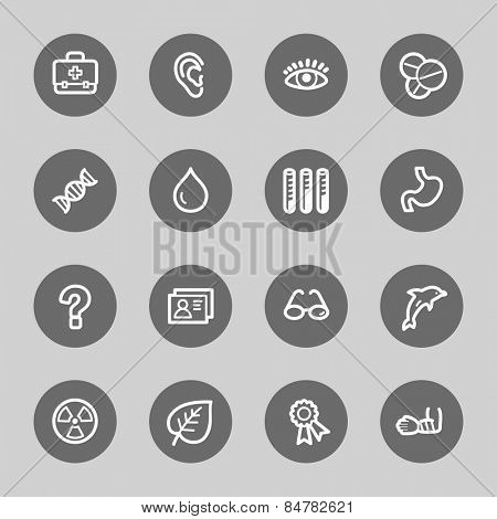 Medicine web icons set