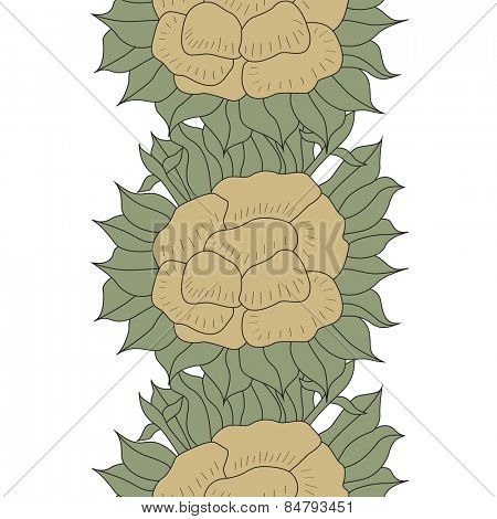 Abstract Seamless pattern with floral background Vector illustration