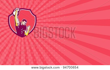 Business Card Kettlebell One-arm High Pull Retro