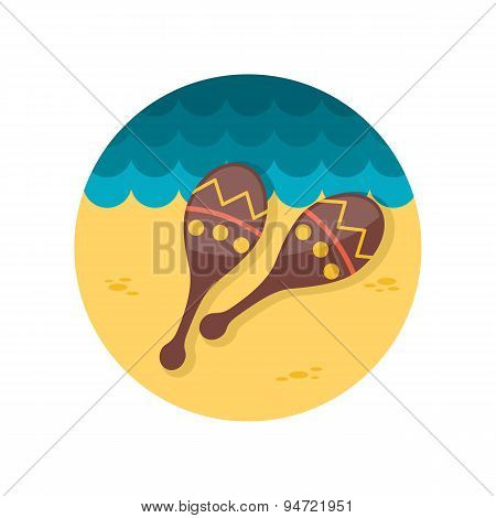 Maracas Flat Icon