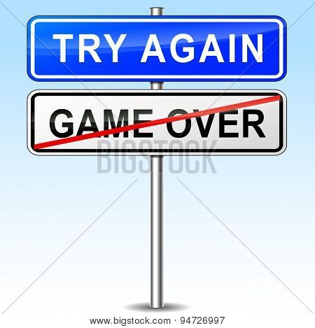 Try Again Road Sign