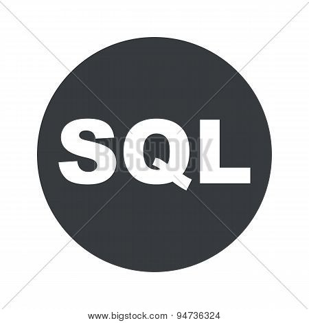 Monochrome round SQL icon