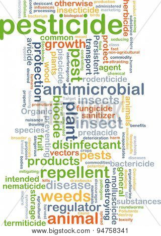 Background concept wordcloud illustration of pesticide