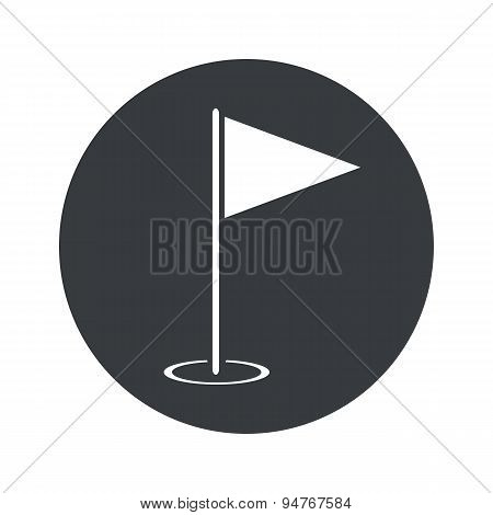 Monochrome round flagstick icon