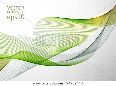Abstract color wave design element