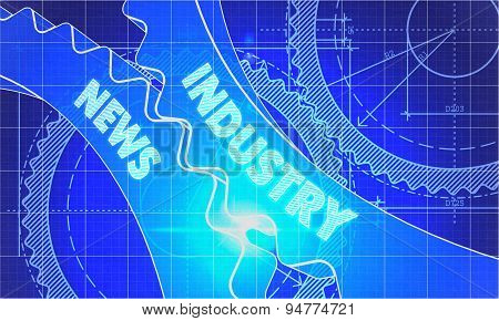 Industry News on the Cogwheels. Blueprint Style.