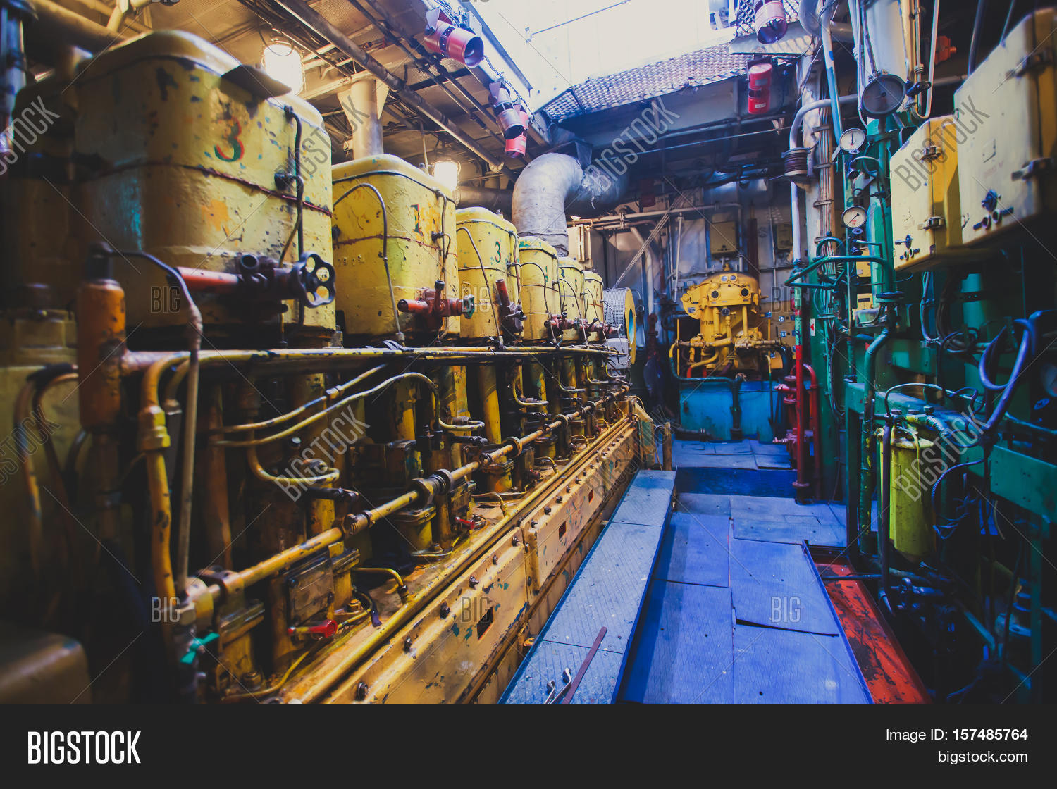Engine Room On Cargo Image & Photo (Free Trial) | Bigstock