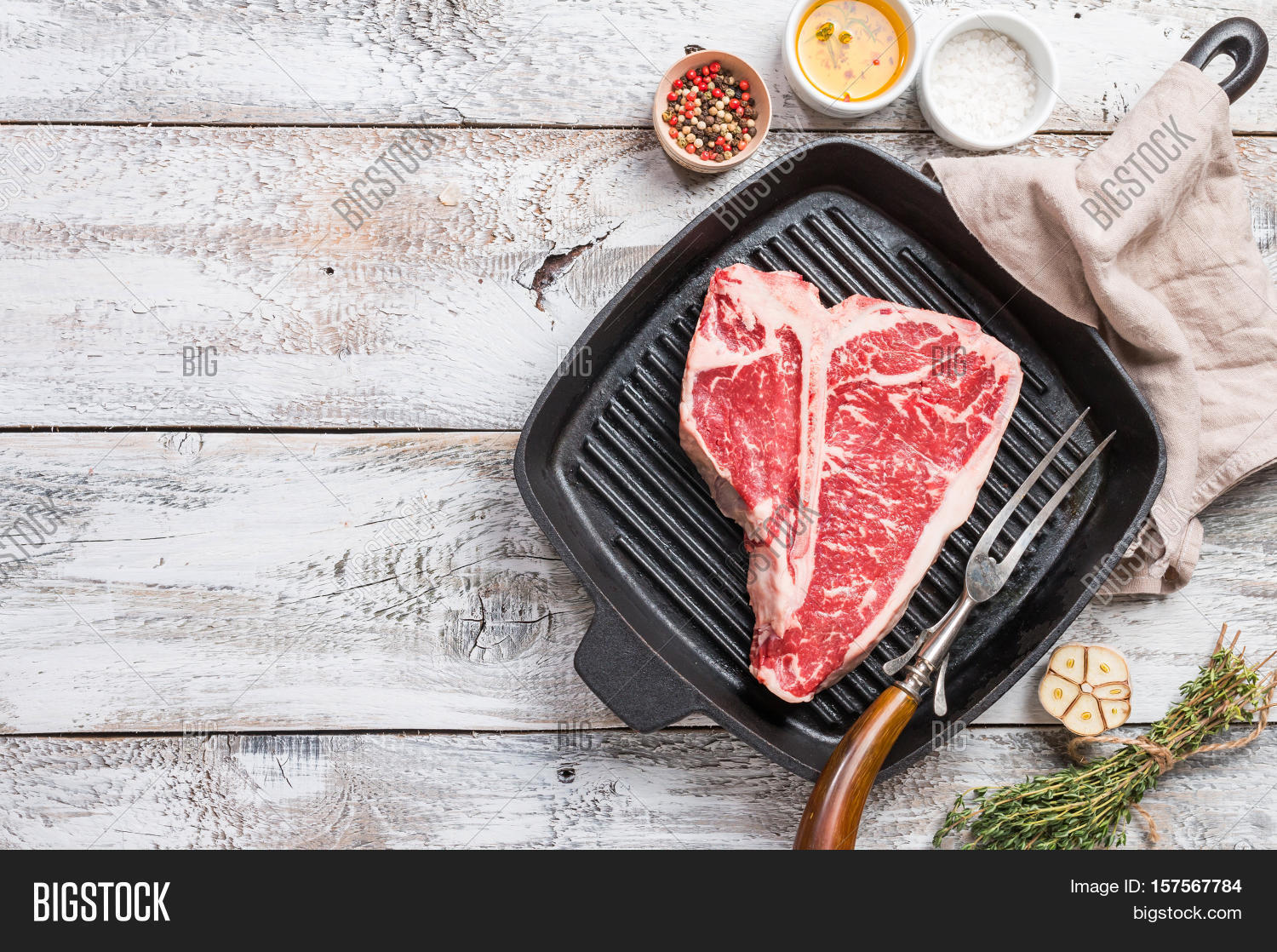 Tbone Steak On Frying Image & Photo (Free Trial) Bigstock
