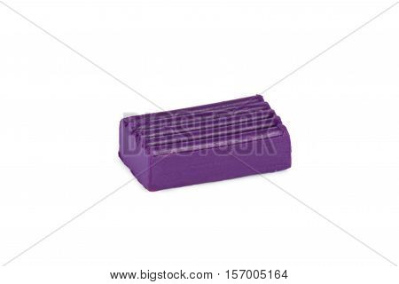 Photo children's colored plasticine isolated on white background. Materials for creativity