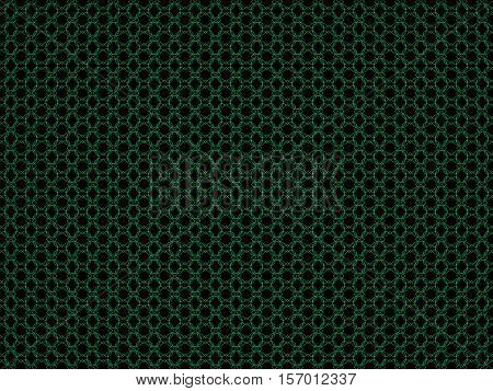 Abstract graphic background with tracery green pattern. 3d rendering
