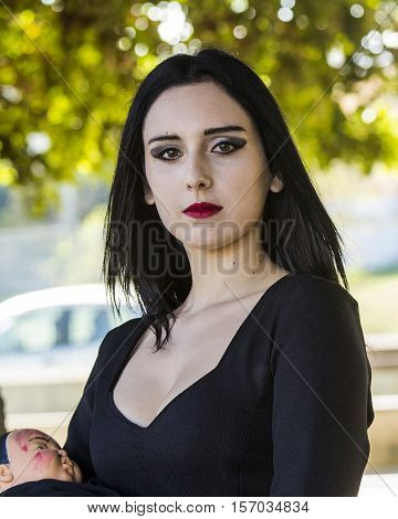 SELARGIUS, ITALY - October 19, 2014: The enchanted garden in Cosplay - 2nd edition - Sardinia - portrait of a beautiful woman in cosplay costume