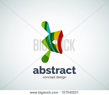 Vector abstruse shape logo template, abstract business icon